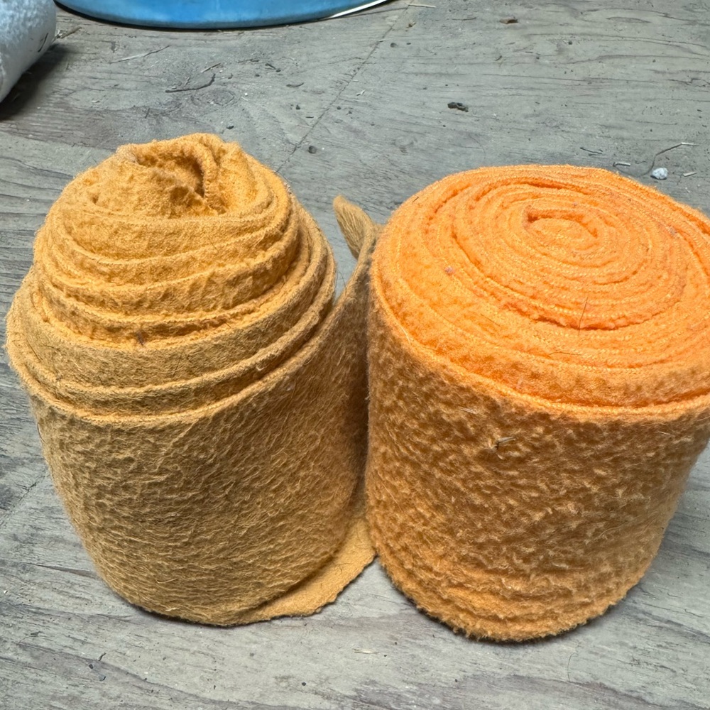 Orange Horse Full Size Polo Wraps Set Equestrian
